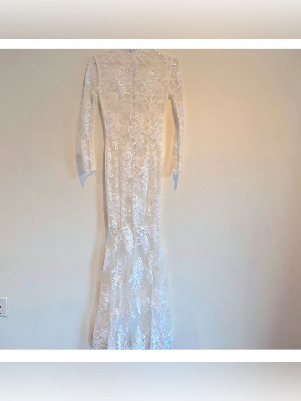 House of CB Kamali Lace Zip Front Maxi Dress XS White Sheer Corset Gown - Picture 11 of 16